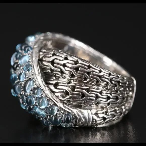 NWT John Hardy Classic Chain Overlap Ring $1295